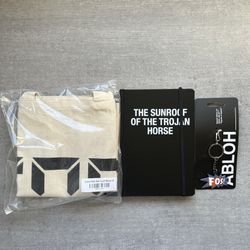Virgil Abloh Off White Tote Bag + Notebook + Keychain Bundle