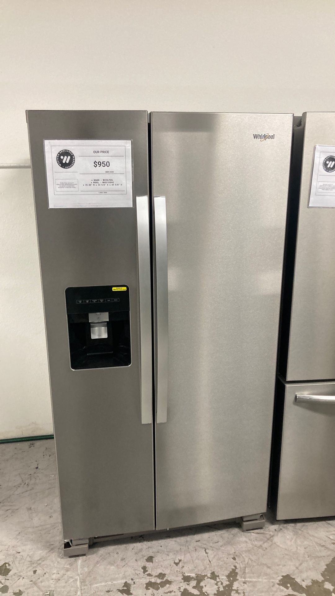 Whirlpool Side By Side Fridge