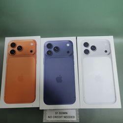 Apple IPhone 17 Pro Max Unlocked Brand New 256gb - Now I Stock! 1 Dollar Down No Credit Needed! 