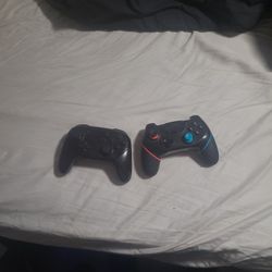 2 NINTENDO SWITCH PRO CONTROLLERS. (PICKUPS ONLY)