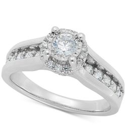 14k White Gold Diamond Ring 