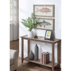 New High Quality Wooden Console Table with Tempered Glass Top