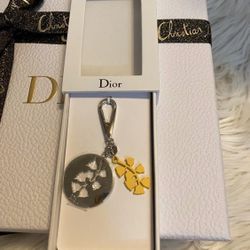 NEW Dior Lucky clover keychain bag charm