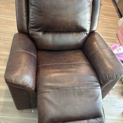brown power recliner