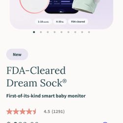 Owlet Dream Sock-Sealed/Brand new