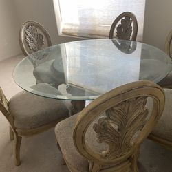 Traditional Large Glass Dinning Table