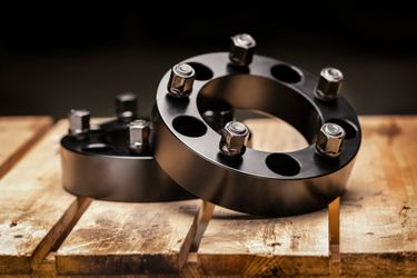 Black Wheel Spacers with Lug Nuts – Set of 2