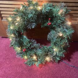Christmas Lighted Wreath