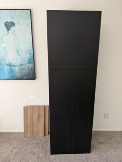 IKEA Tall Black Storage Cabinet Unit