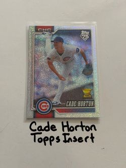 Cade Horton Chicago Cubs Pitcher Topps Short Print Insert Card.