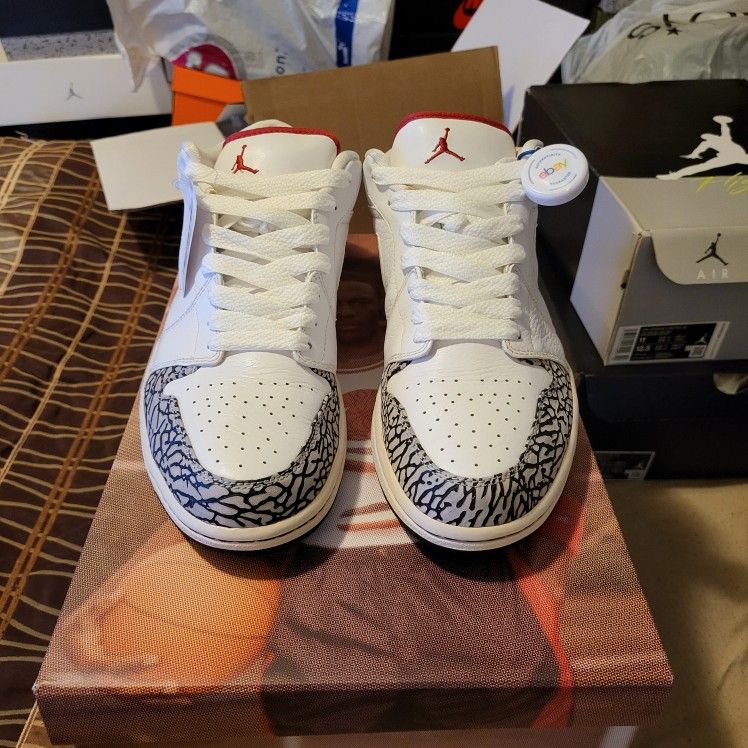 Jordan 1 Phat Low White Cement Size 11 Super Clean Asking $400 Open To Trades
