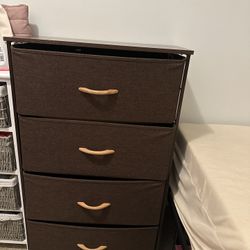 Brown Fabric Dresser 