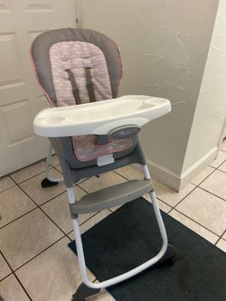 Gray Pink High Chair