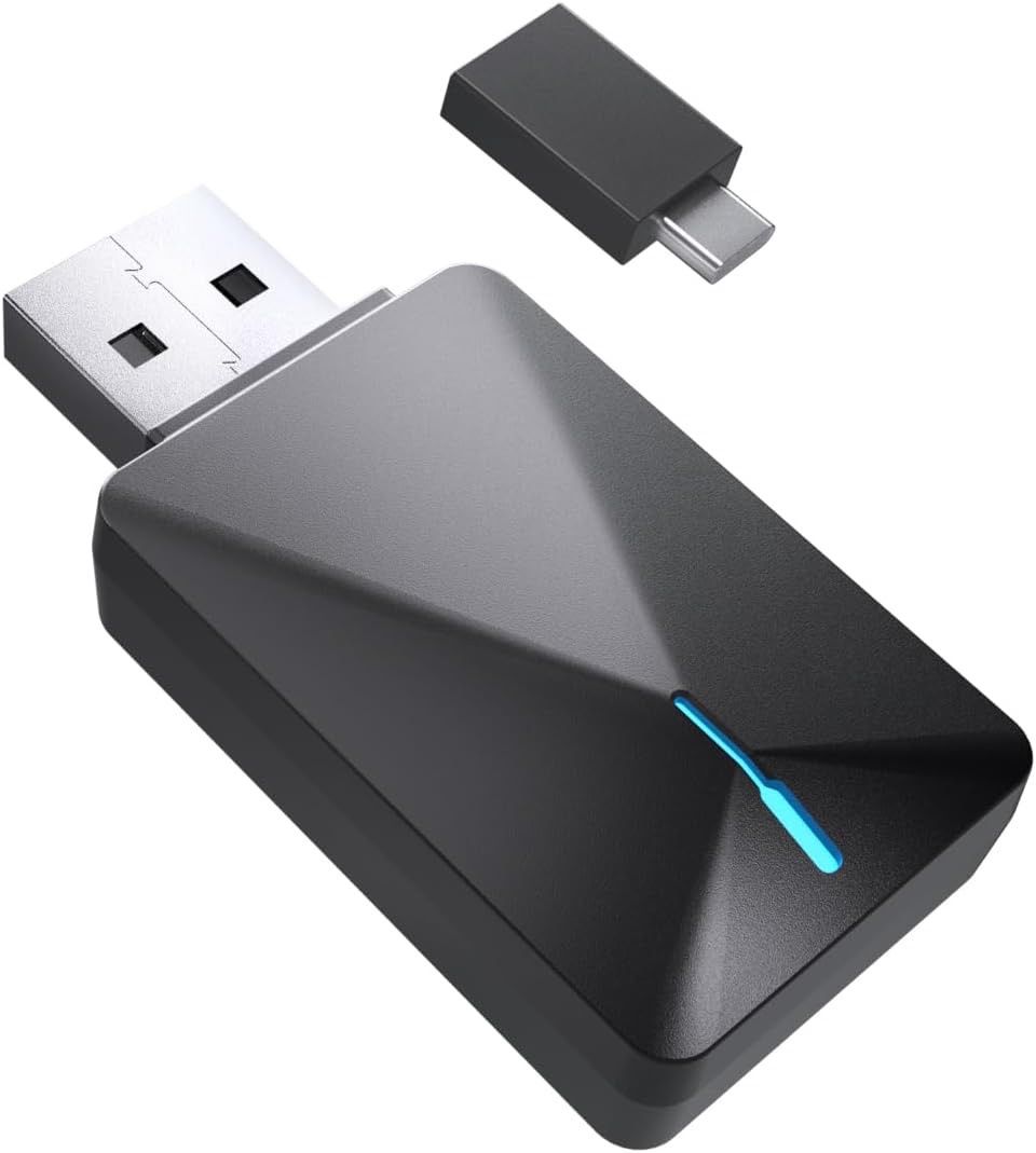 Wireless CarPlay Adapter for 2018-2024 Ford F-150/Chevy Silverado/RAM - 5.2GHz WiFi 6 & Active Cooling, 2s Auto Connect Dual iOS/Android CarPlay Dongl