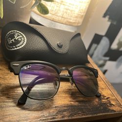 Custom Ray-Ban Clubmaster Sunglasses Matte Black 