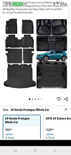 SANBAN All-Weather Floor Mats Set for Honda Prologue