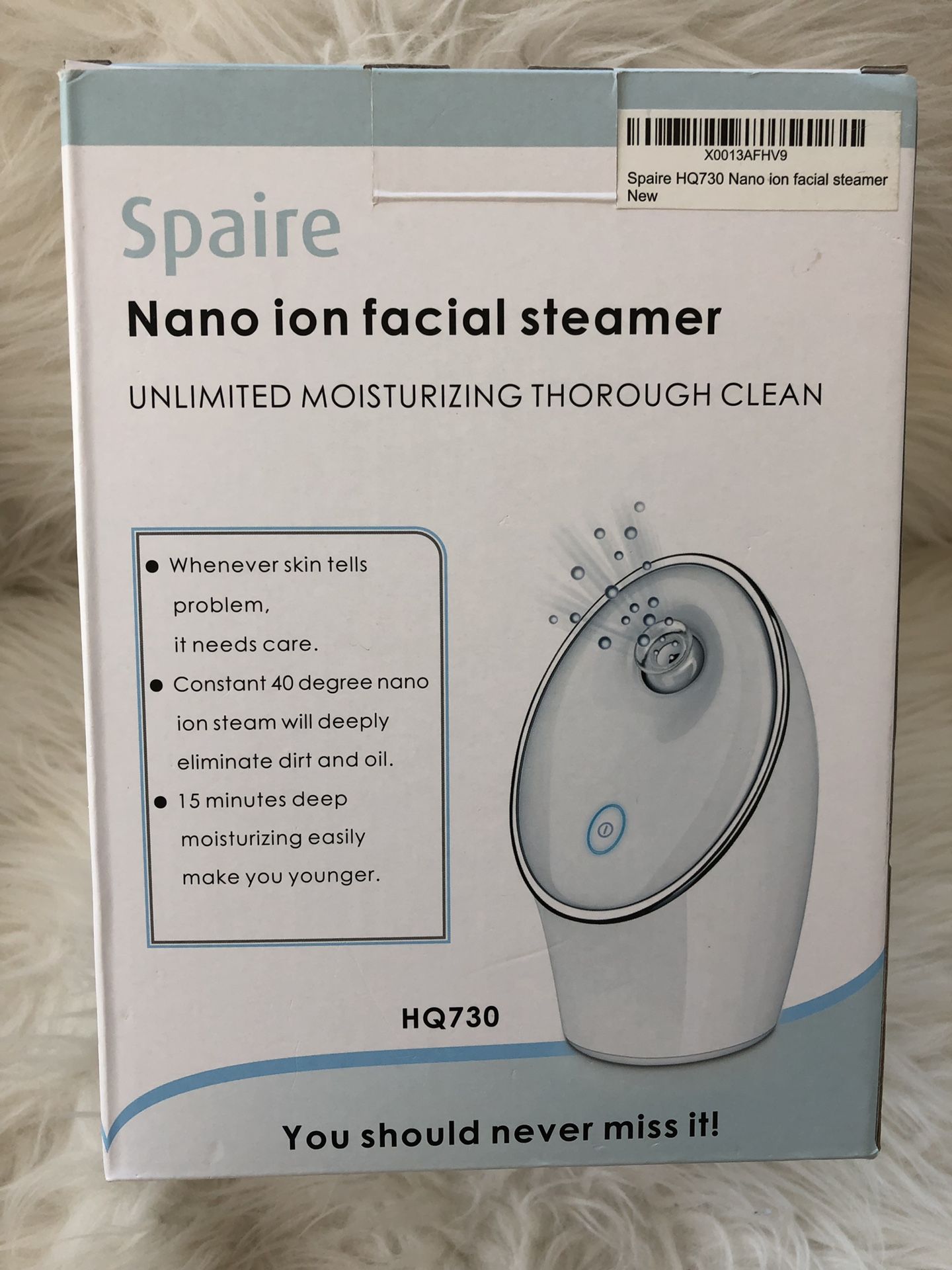 Spa ire Nano ion Facial Steamer -NEW