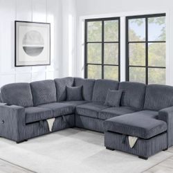 Sectional Sofa Pull Out Bed With Storage 