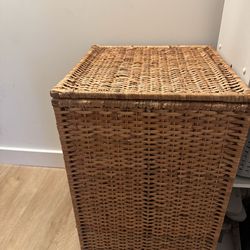 IKEA Branas Wicker Rattan Boho Laundry Basket With Lining
