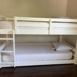 Wooden Twin Over Twin Bunk bed 