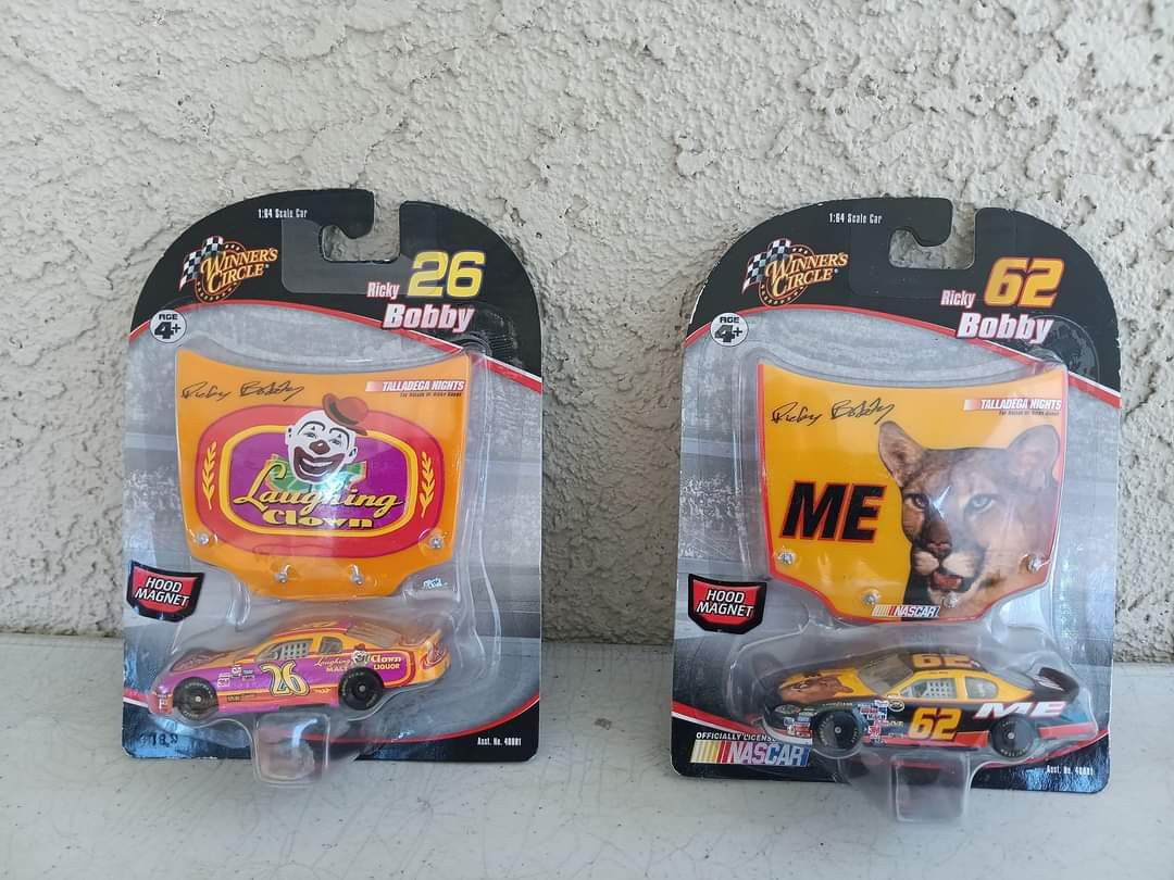 Winner's Circle Talladega Nights 1:64 Ricky Bobby cars. $70ea.³