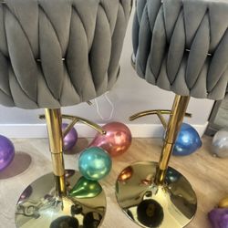 2 Velvet Bar Chairs