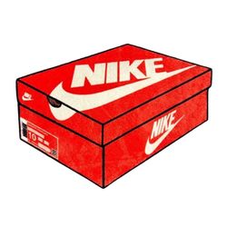 Red Nike Shoe Box Rugs Mats Streetwear Decor, Sneaker Room Carpet Street Fashion Hyperbeast
