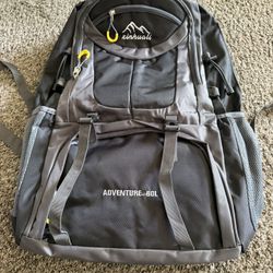 60L hiking camping backpack waterproof nylon outdoor