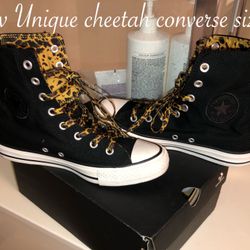 New cheetah converse All-Stars size 8 $70 firm