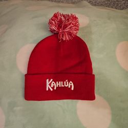 Red Beanie Kahlua Pom Pom 