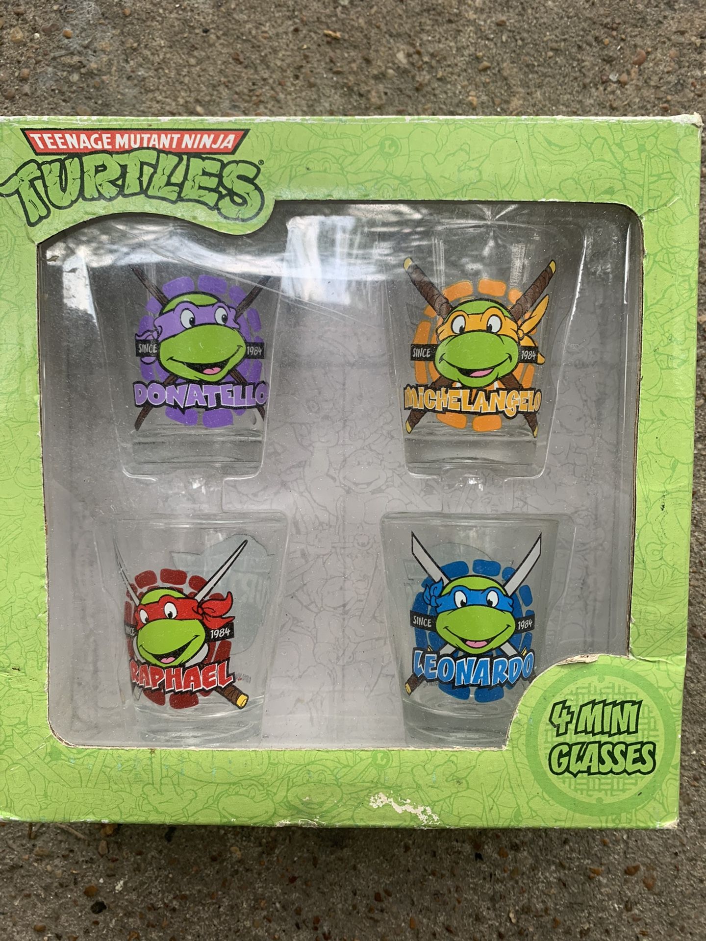 Teenage mutant ninja turtle shot glasses