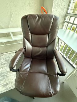 Executive Office Chair – Brown Leather - $50