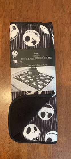 Disney The Nightmare Before Christmas Jack Black Kitchen Hand Towels Set of  2