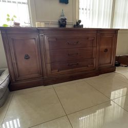 Thomasville Buffet And Glass Armoire