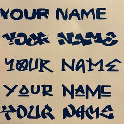 Custom Decal Sticker Name 10 Inch Long 1 Inch Tall Any Color If Available 
