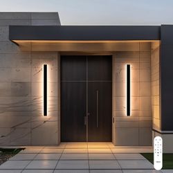 MOD LIGHTING Haylen 31" Outdoor Wall Light - Black, Dimmable, w/ Remote