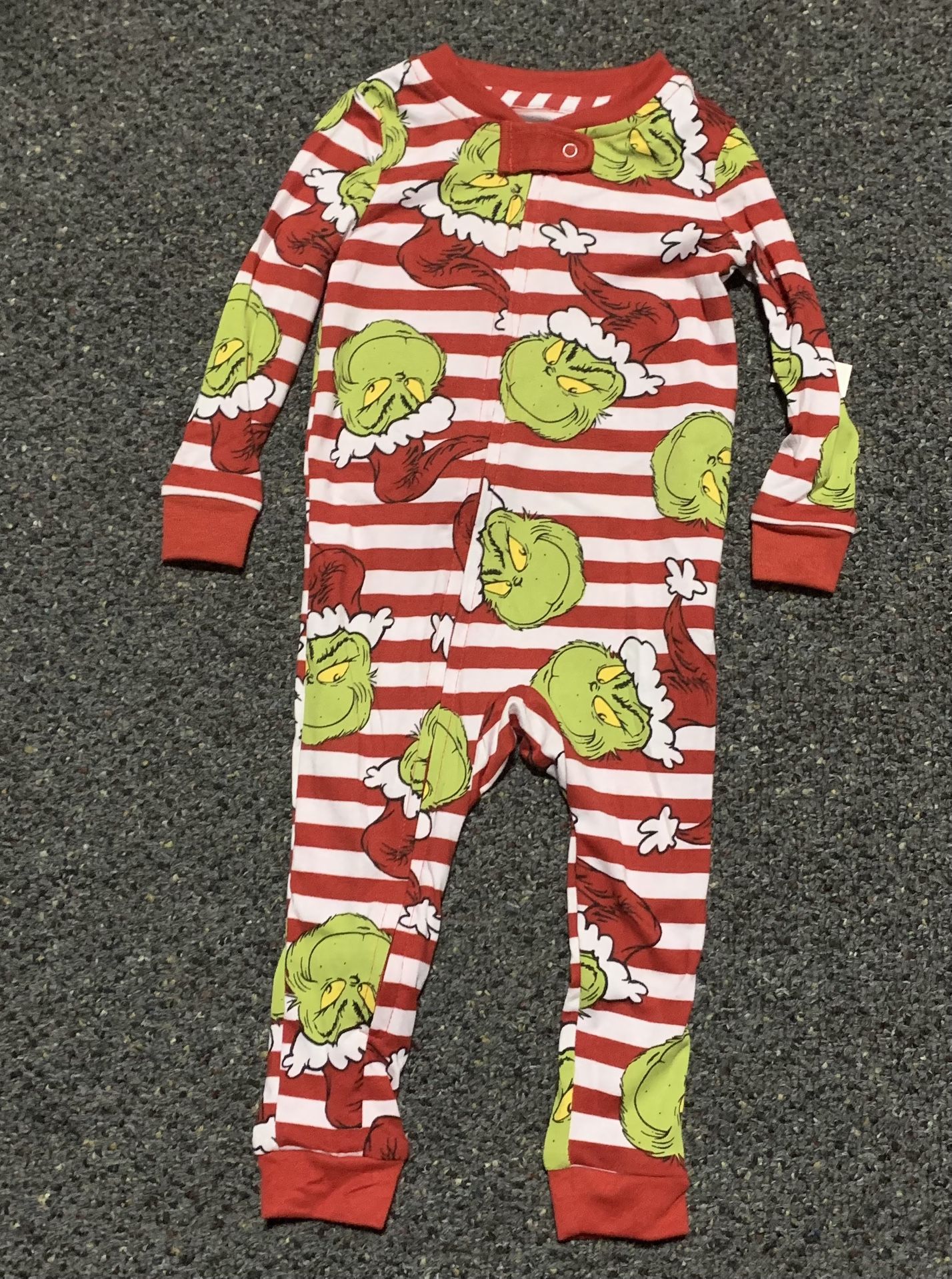 New The Grinch size 12 month Christmas sleeper pajama