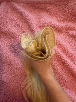 3 tracks real human blonde hair