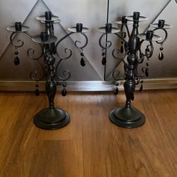 Black Candelabra candle Holder 