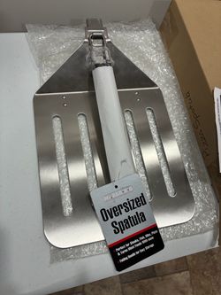 NEW Mr. Bar-B-Q Oversized Stainless Steel BBQ Spatula – Folding Handle – Grill & Pizza