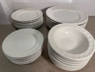 Red - Cliff Ironstone fine china Sydenham White Dinnerware Set