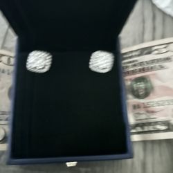 Lab Diamond Earrings Unisex 8mm