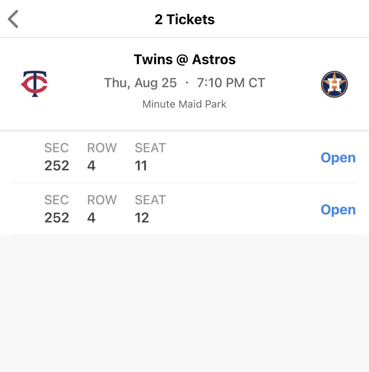Astros Tickets