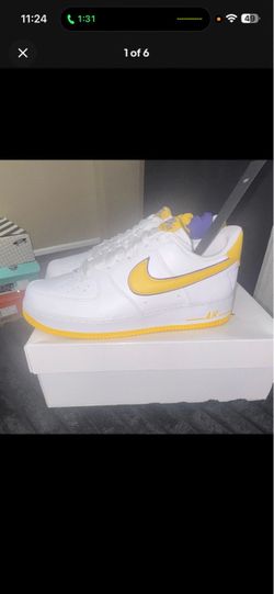 Nike Air Force 1 Low White Yellow Sneakers