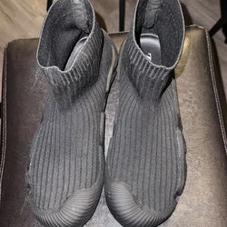 Zara Ribbed Sock-Style High-Top Sneakers (Women’s Size 12)