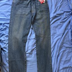 Levis 501 Original Men’s Jeans Size 33x32 Blue Stretch Regular Straight Leg