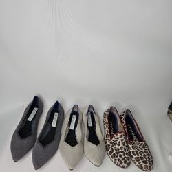 3 Rothy's Women's Flat 2 Size 9 And 1 / 7.5