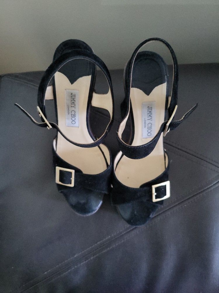 Black and Gold Jimmy Choo Heels