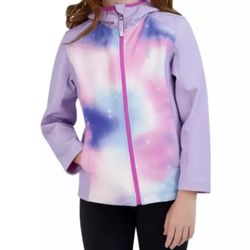 NWT Free Country Super Softshell Wind & Water Resistant Purple Jacket, Girls 4