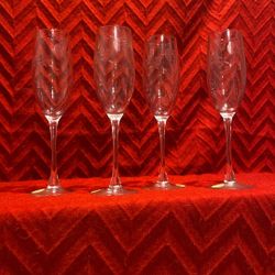 Princess house Heritage Long Stem Crystal Champagne Crystal
